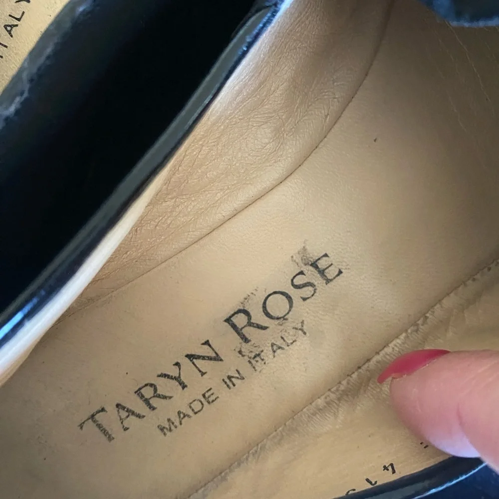 Taryn Rose Keir black nylon loafer, Sz. 39.5